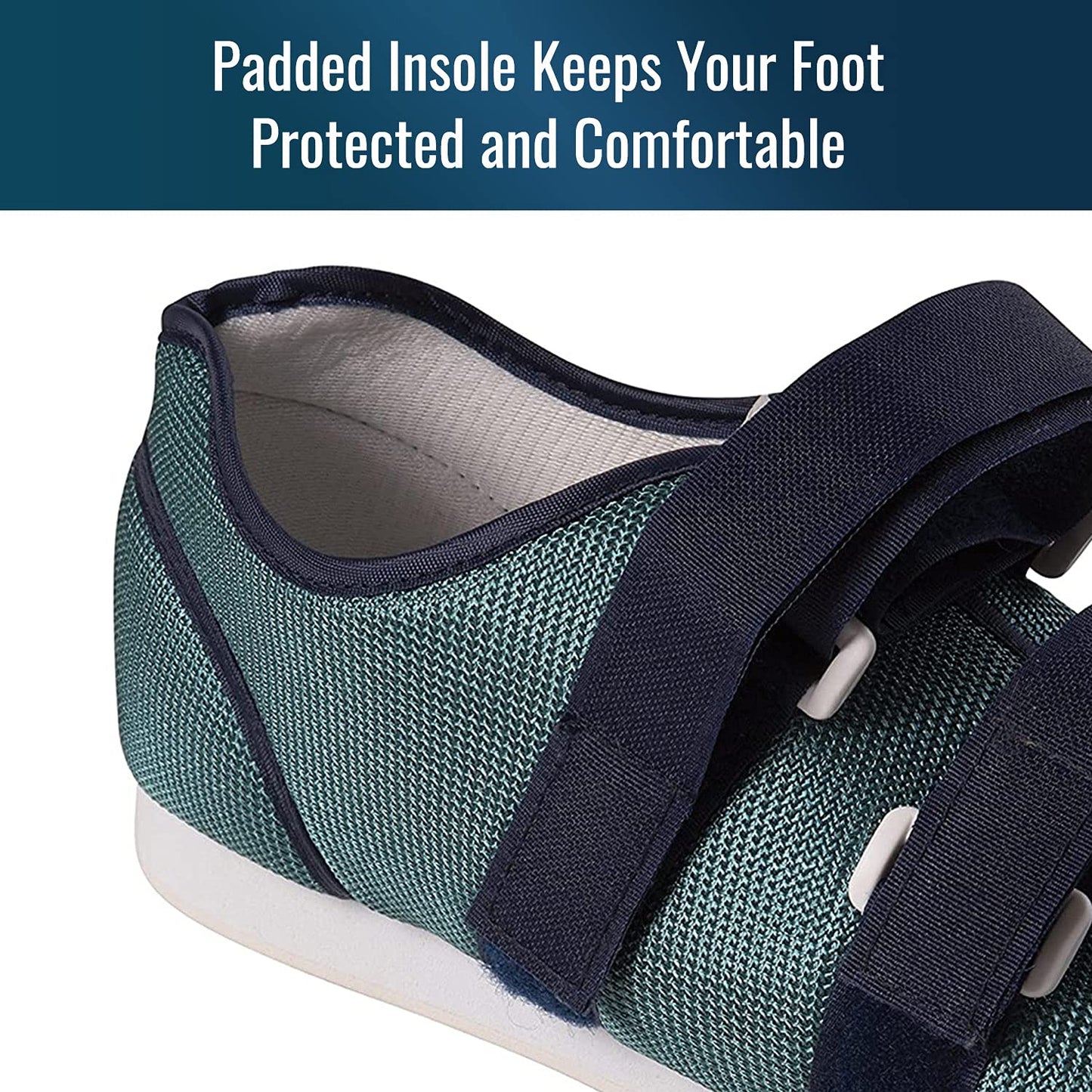 DMI Women's Size 6-8 Post Op Surgical Walking Shoe for Broken Foot or Toes, Pain, Lightweight Adjustable Straps, Left or Right -Universal Fit