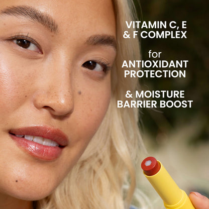 Burt’s Bees Tinted Boosted Balm, Misty Mauve, Hydrating Tinted Lip Balm with Vitamin C, E, and F Core, 24 Hour Lip Moisturizer with Responsibly Sourced Beeswax, 100% Natural Origin, 1 Count, 0.16oz
