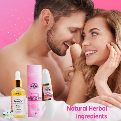 ANGELYCIA Ultimate Feminine Rejuvenation Combo, Virginity Wand and Feminine Yoni Detox Oil Jasmine, Vaginal Tightening Solution, Restores pH Balance for Women,