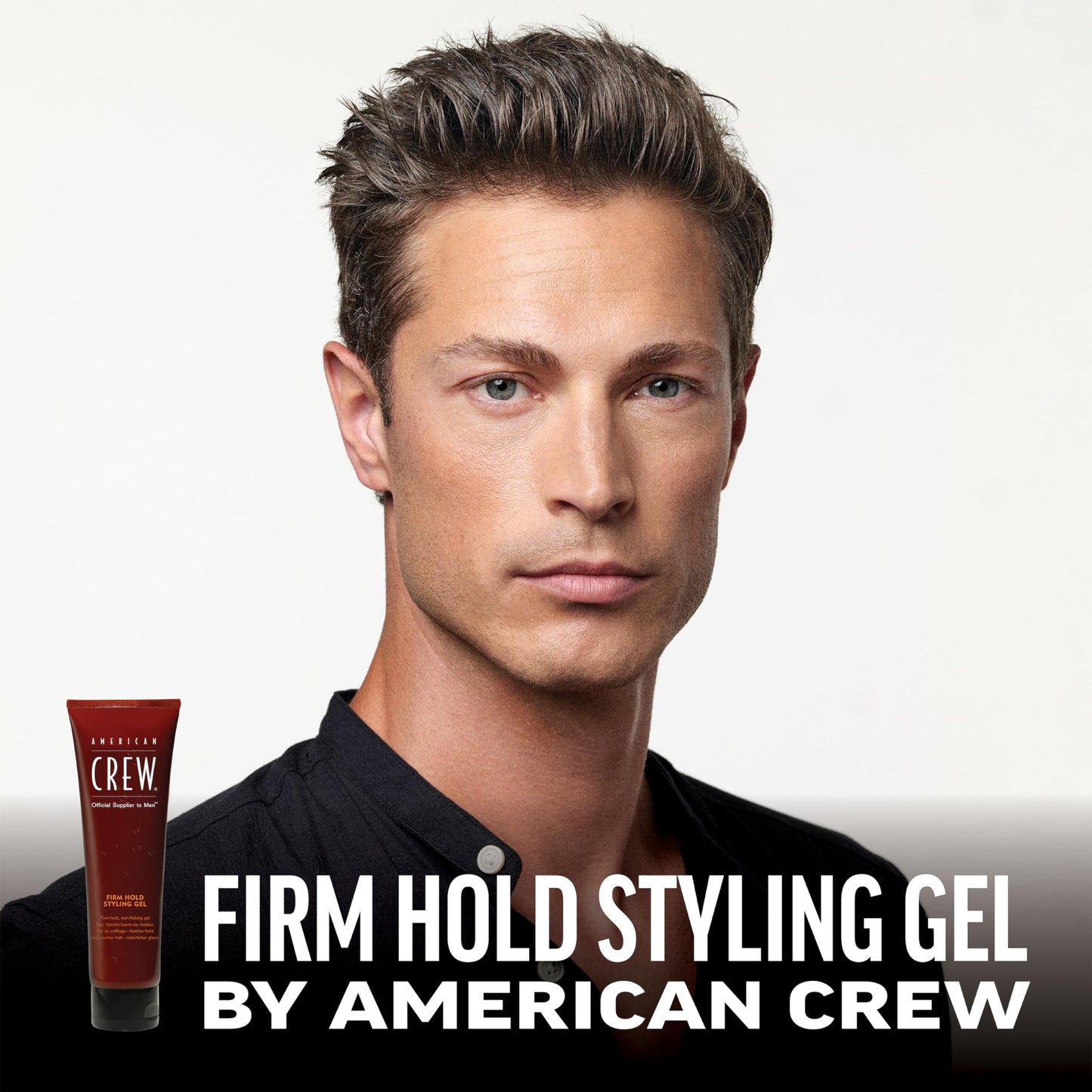 AMERICAN CREW Men's Hair Gel, Firm Hold, Non-Flaking Styling Gel, 3.3 Fl Oz (Pack of 2)
