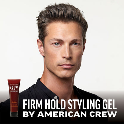 AMERICAN CREW Men's Hair Gel, Firm Hold, Non-Flaking Styling Gel, 3.3 Fl Oz (Pack of 2)
