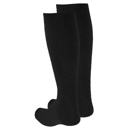 Truform Diabetic Compression Socks for Men and Women, 8-15 mmHg Knee High Over Calf Length, Black, X-Small