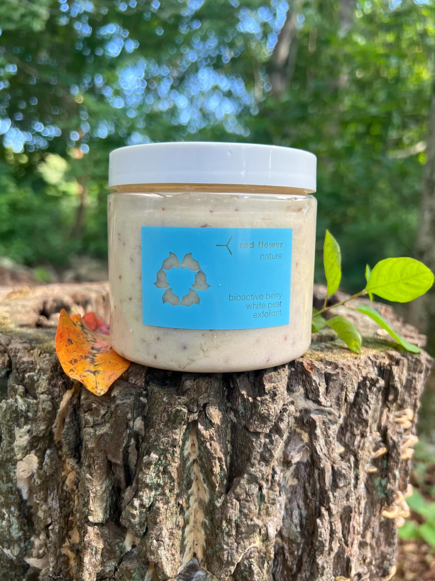 Red Flower Bioactive Berry White Peat Exfoliant | Arctic White Peat Organic Sea Salt & Berry Seed | Gently Detoxifies, Smooths & Hydrates | Natural Exfoliator for Radiant Skin | 14.5 oz