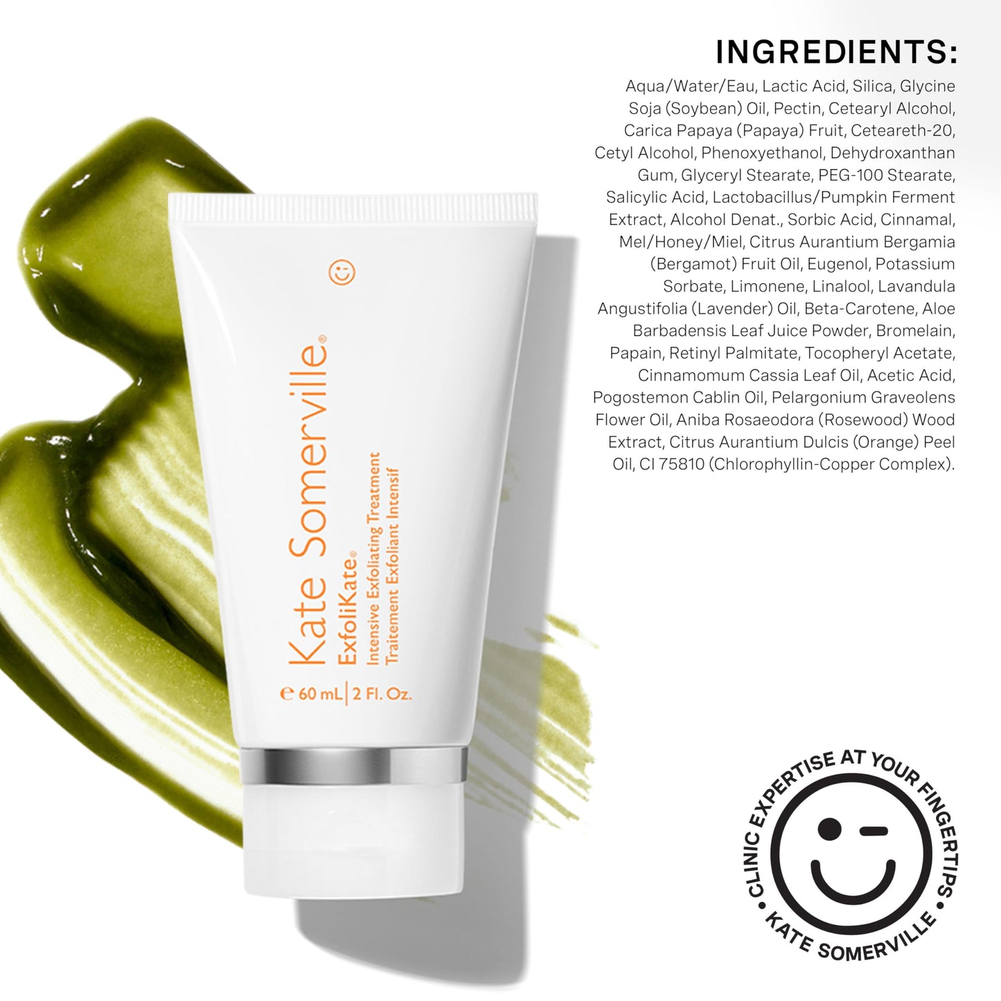 Kate Somerville ExfoliKate Intensive Exfoliating Treatment – Salicylic Acid and Lactic Acid Super Facial Scrub Improves Texture and Pores, 0.5 Fl Oz