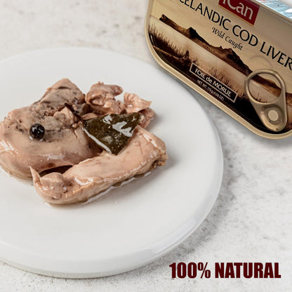 Ican Icelandic Wild Cod Liver Product of Iceland 4.06oz