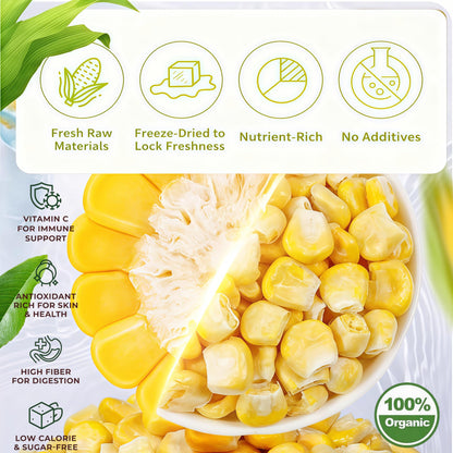 Freeze Dried Sweet Corn - 200g 7.05oz Just Corn & Nothing Else! No Sugar Added, Perfect for Salads, Soups, Stews & Trail Mix.Premium Freeze-Dried Fruits, Snack (Corn), Ready To Eat – Just Open The Lid.