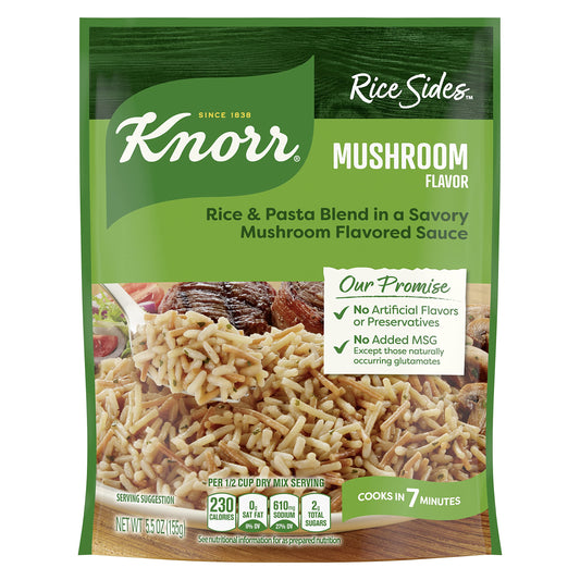 Knorr Rice Sides For a Tasty Rice Side Dish Mushroom No Artificial Flavors, No Preservatives, No Added MSG 5.5 oz