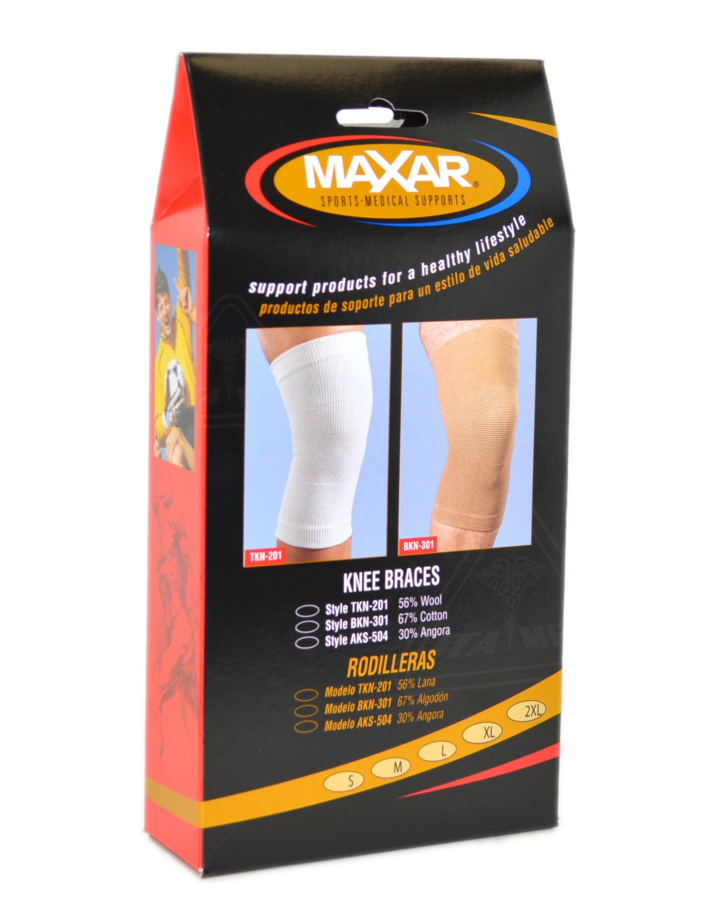Maxar Cotton/Elastic Knee Brace (67% cotton)