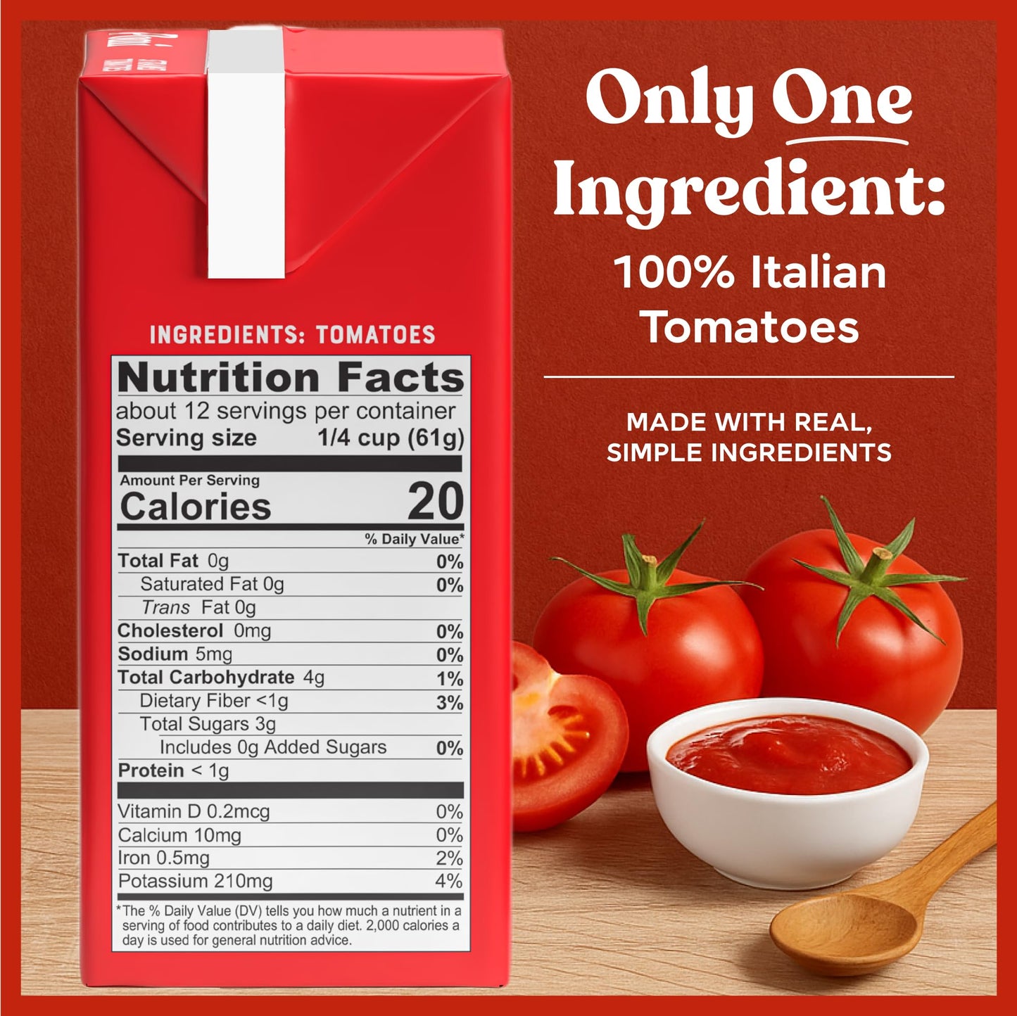 Pomì Strained Tomatoes 26.46oz (Pack of 12) - Creamy, Velvety Tomato Puree, No Additives or Preservatives - Made in Italy with 100% Fresh Italian Tomatoes - BPA-Free, Gluten-Free