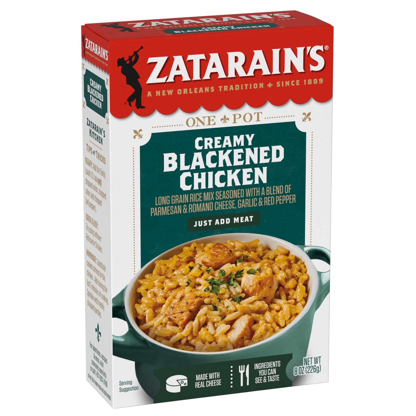 Zatarain's Creamy Blackened Chicken Rice Mix, 8 oz (Pack of 8)