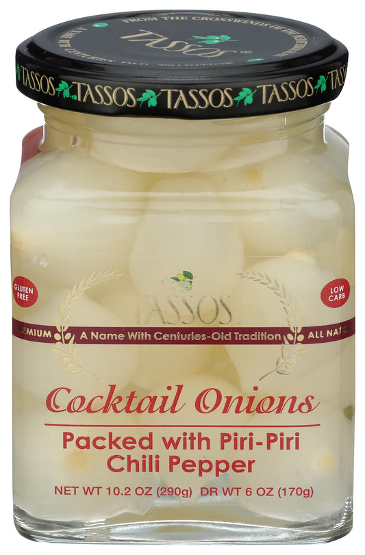 TASSOS Piri Piri Cocktail Onions, 10.2 OZ