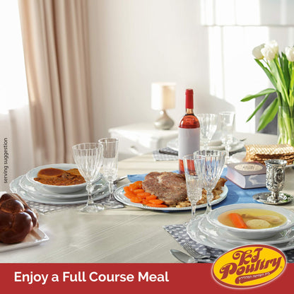 KJ Poultry Kosher Ready Meals - Shabbos Beef Variety (3 Pack) Prepared Entree Fully Cooked, Shelf Stable Microwave Dinner Travel Military Camping Emergency Survival Protein Food Supply