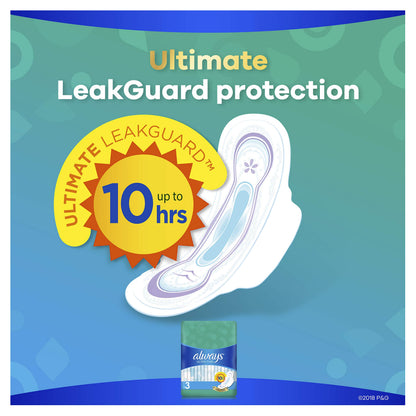 ALWAYS Ultra Thin Size 3 Extra Long Super Pads With Wings Unscented, 38 Count
