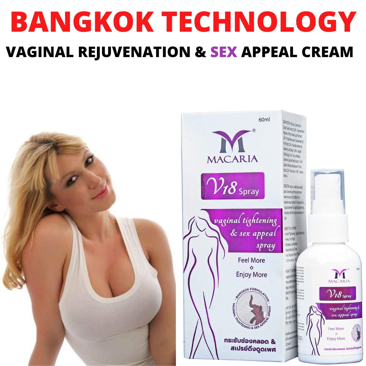MACARIA V18 Vaginal Tightening Cream Sex Appeal Gel