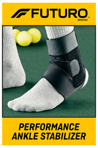 3M Futuro Sport Deluxe Black Ankle Stabilizer One Size Hook and Loop Strap for The Foot 46645ENR