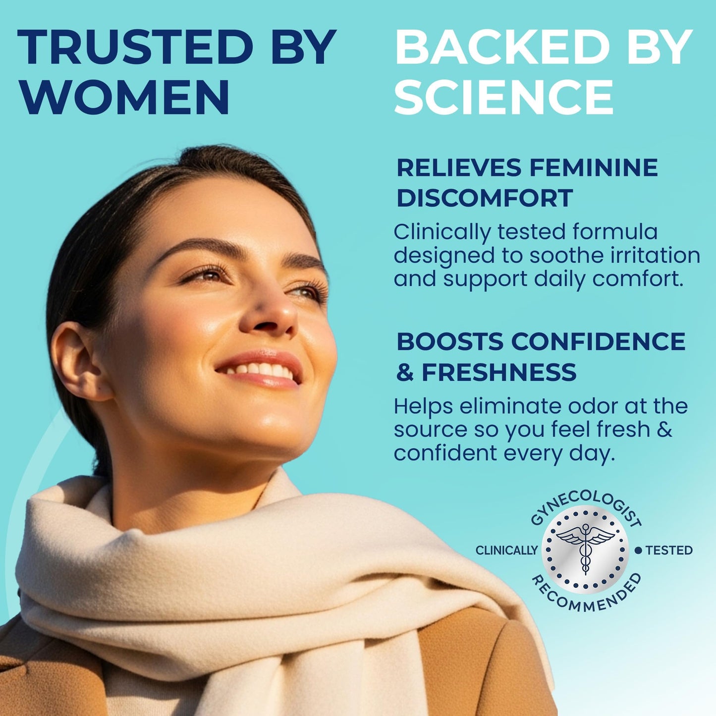 Terramed Just Think Comfort Vaginal Odor Eliminating Gel + Vaginal Probiotic Gummies – Dual Support for pH Balance, Odor Control, and Intimate Wellness