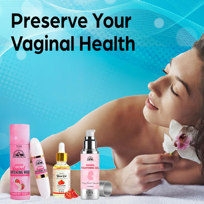 ANGELYCIA Ultimate Feminine Rejuvenation Trio: Wand, Gel and Yoni Oil for Vaginal Tightening, Rejuvenation, Effective Vaginial Tightening Gel, Coochie Tightener Wand and Feminine Yoni Oil