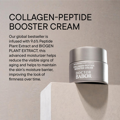 BABOR Collagen Peptide Booster Cream | Firming & Plumping Face Moisturizer | Visibly Reduces the Appearance of Wrinkles on Face & Neck, Hyaluronic Acid & Squalene | Day & Night Use | 1.69 oz