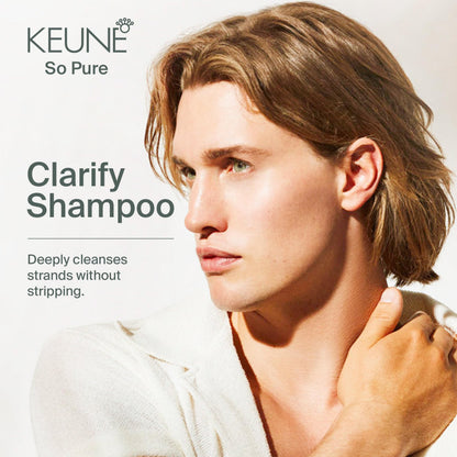 Keune So Pure Clarify Shampoo Refill, Deep Cleansing and Detoxifying Formula, 13.5 Fl Oz