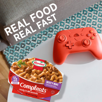 HORMEL COMPLEATS Beefy Mac & Cheese Microwave Tray, 7.5 Ounces (Pack of 7)