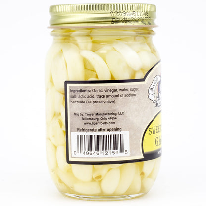 Amish Wedding All-Natural Hot and Sweet Pickled Garlic 15 Ounces (2 Jars)