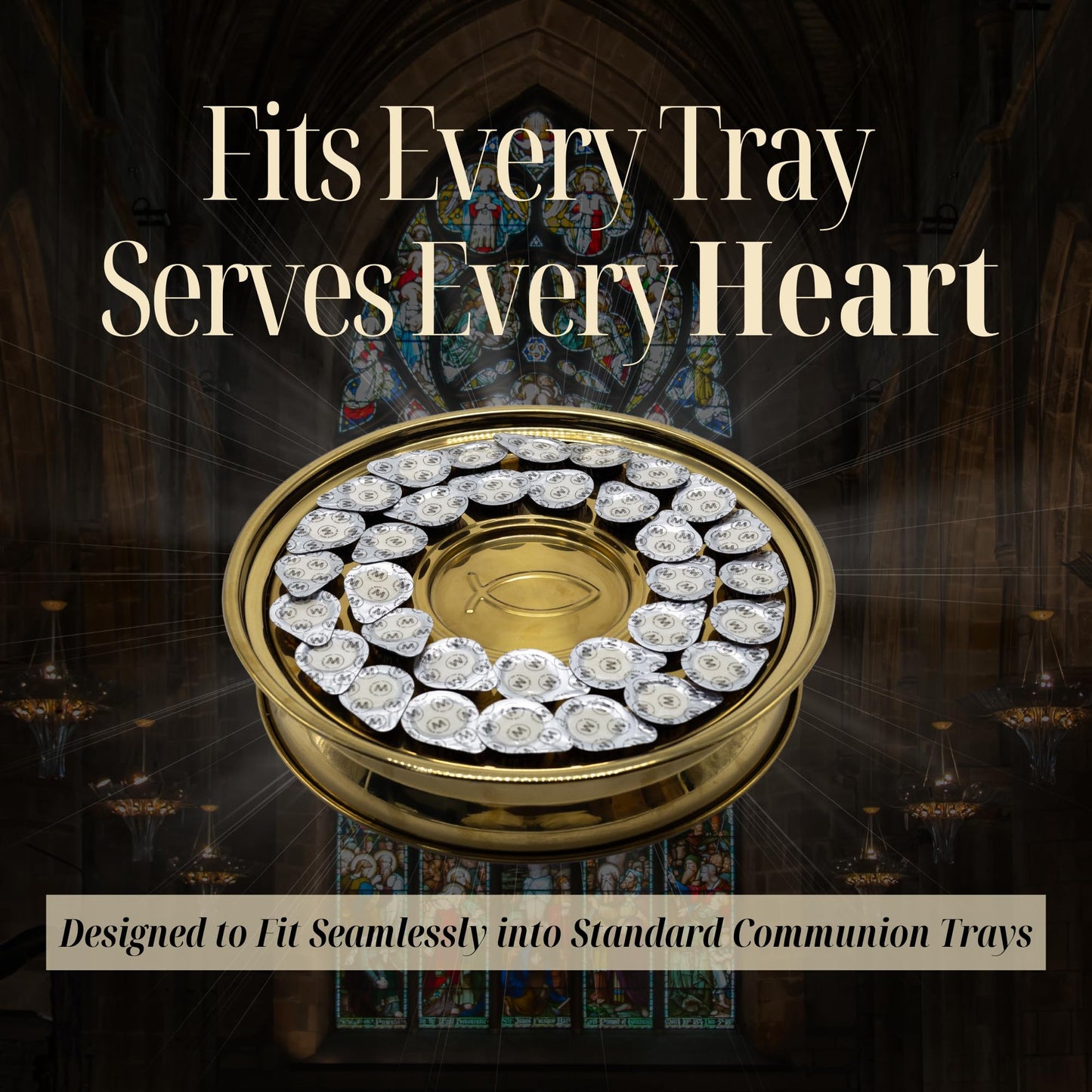The Miracle Meal Pre-Filled Communion Cups with Larger Tab and Wafer Set - Box of 100 - Made with Concord Grape Juice & Wafer - Made in the USA
