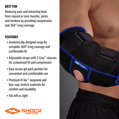 Shock Doctor Ice Recovery Elbow Compression Wrap