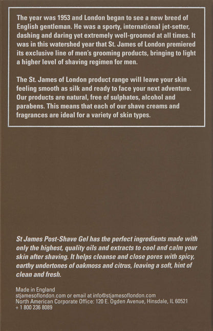 St James of London Black Pepper & Lime Post Shave Gel, 3.4 oz
