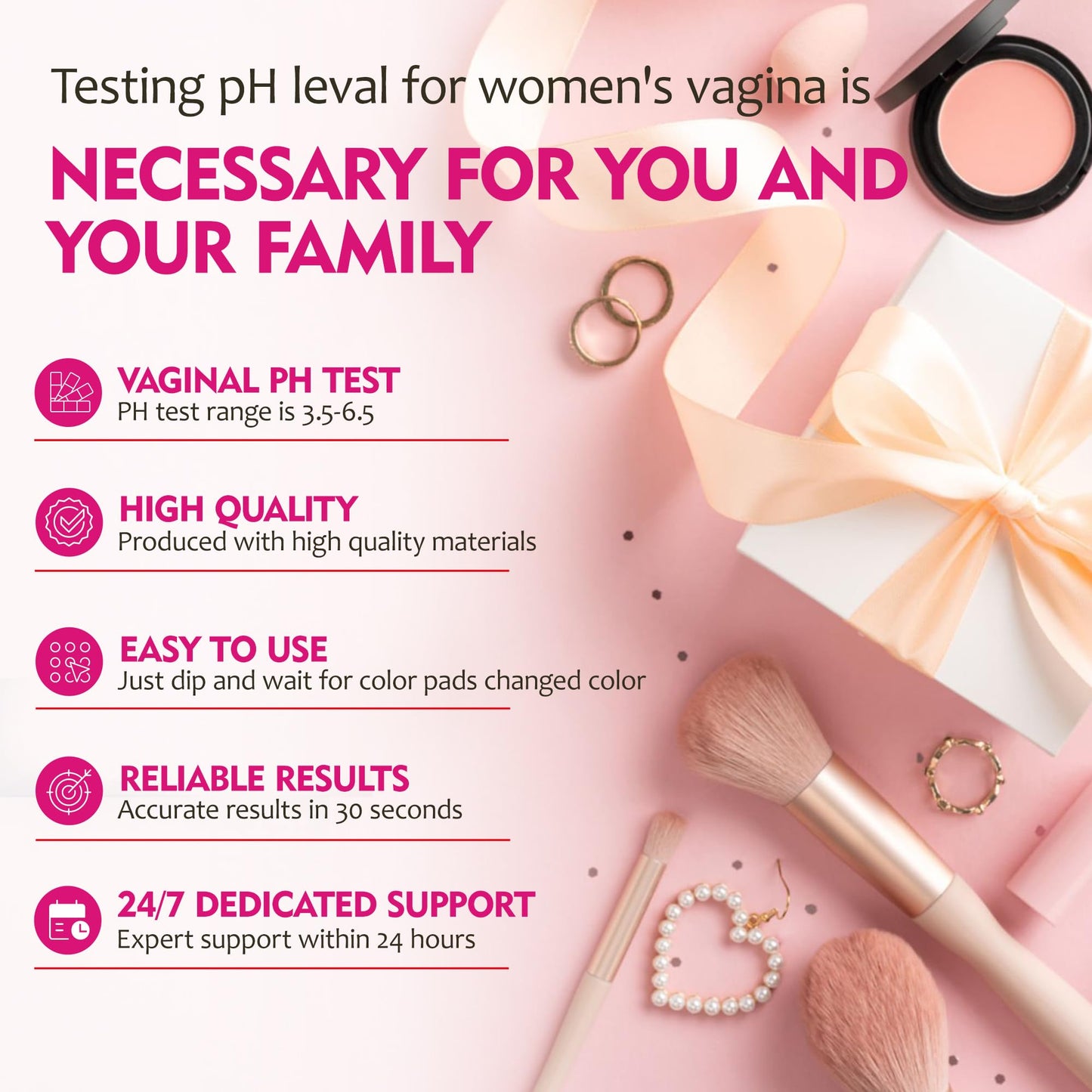 Vaginal pH Balance Test Strips, 50 Feminine pH Test Kit for Women Yeast Infection & BV Monitor, Reliable Acidity & Alkalinity Balance