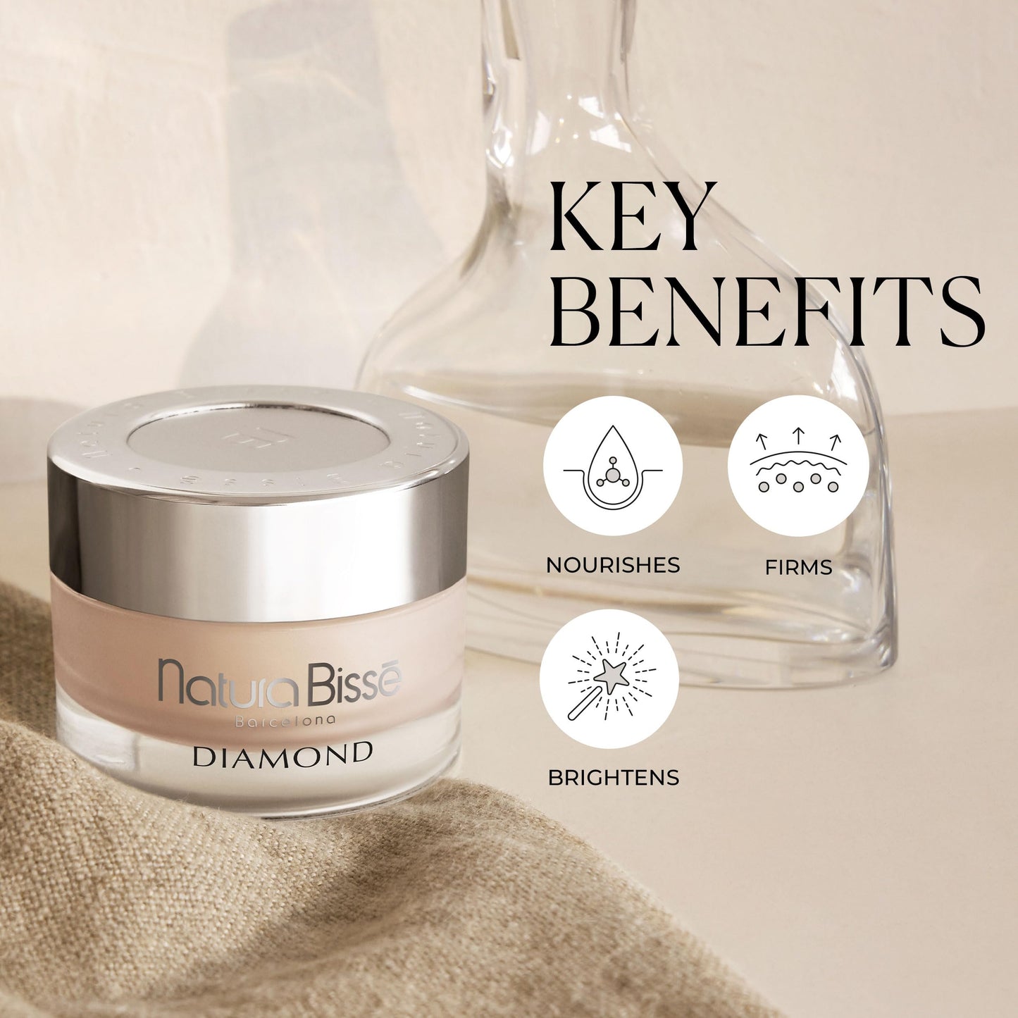 Natura Bissé Diamond Body Cream, Anti-Aging Body Moisturizer, Nourishes and Firms Skin, 9.5 Oz