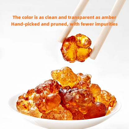 7.76oz Natural Wild Peach Gum Edible Peach Blossom Tears Tao Jiao,220g for Dessert, Drink, Soup, Tea, Health and Beauty Leisure Dessert Premium Freeze-Dried Fruits