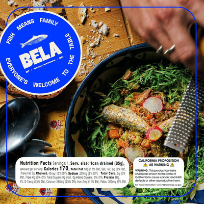 BELA Wild Caught Portuguese Sardines - Lightly Smoked and Marinated in Organic Lemon Flavored Extra Virgin Olive Oil | 4.25 Oz (Pack of 12) | All Natural, High Protein, Hand Selected, Sea Salted, & Omega 3 Rich