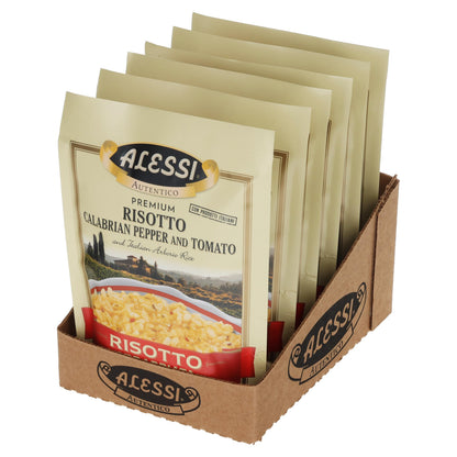 Alessi Autentico, Premium Seasoned Risotto, Italian Arborio Rice, Easy to Prepare, 6.5 Ounce (Arrabbiata, Pack of 6)