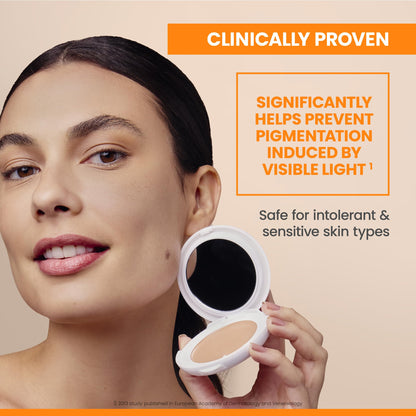 Avène High Protection Tinted Compact, Mineral Sunscreen, Tinted Sunscreen, Broad Spectrum SPF 50+, UVA/UVB Blue Light Protection, 100% Mineral, Water Resistant, Non-Greasy, Fragrance-Free