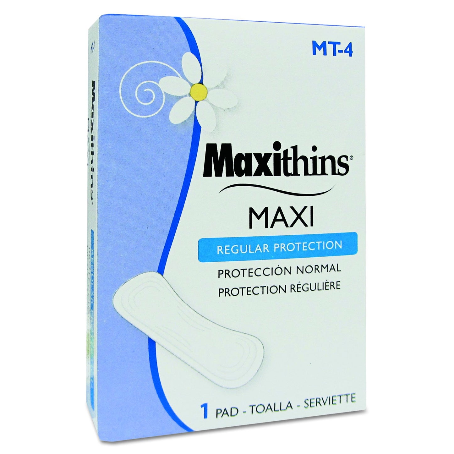 HOSPECO MT4 Maxithins Vended Sanitary Napkins #4 (Case of 250) and Tampax Pearl Tampons (100 Count)