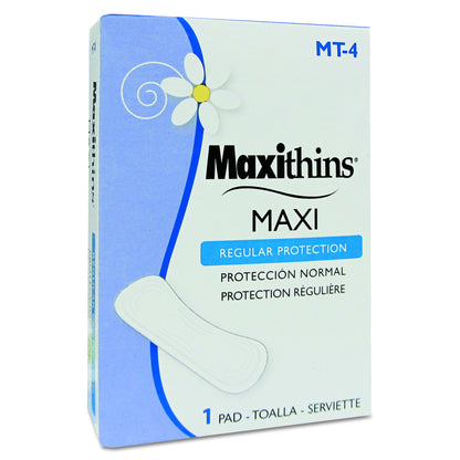 HOSPECO MT4 Maxithins Vended Sanitary Napkins #4 (Case of 250) and Tampax Pearl Tampons (100 Count)