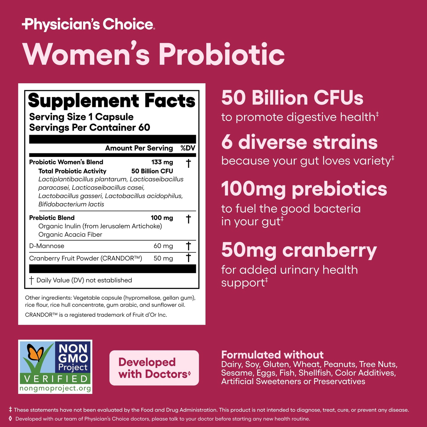 Physician's CHOICE Feminine Power Duo Bundle - Vaginal Probiotic 30ct + Womens Probiotic 60ct