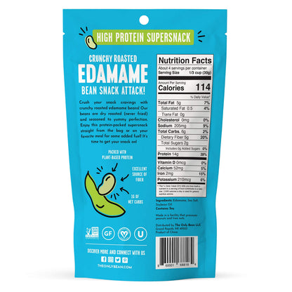 The Only Bean - Crunchy Roasted Edamame Bean Snack – Healthy, High Protein, Keto Friendly (1g Net Carbs), High Fiber, Low Carb, Gluten-Free, Vegan, Organic, Non-GMO, Kosher, Low Sugar - 4 oz (1 Pack)