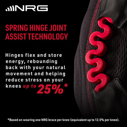 McDavid NRG Max Support Knee Brace, Compression Brace w/Spring Hinges for Injury Recovery, Pain, Fits Right or Left Leg