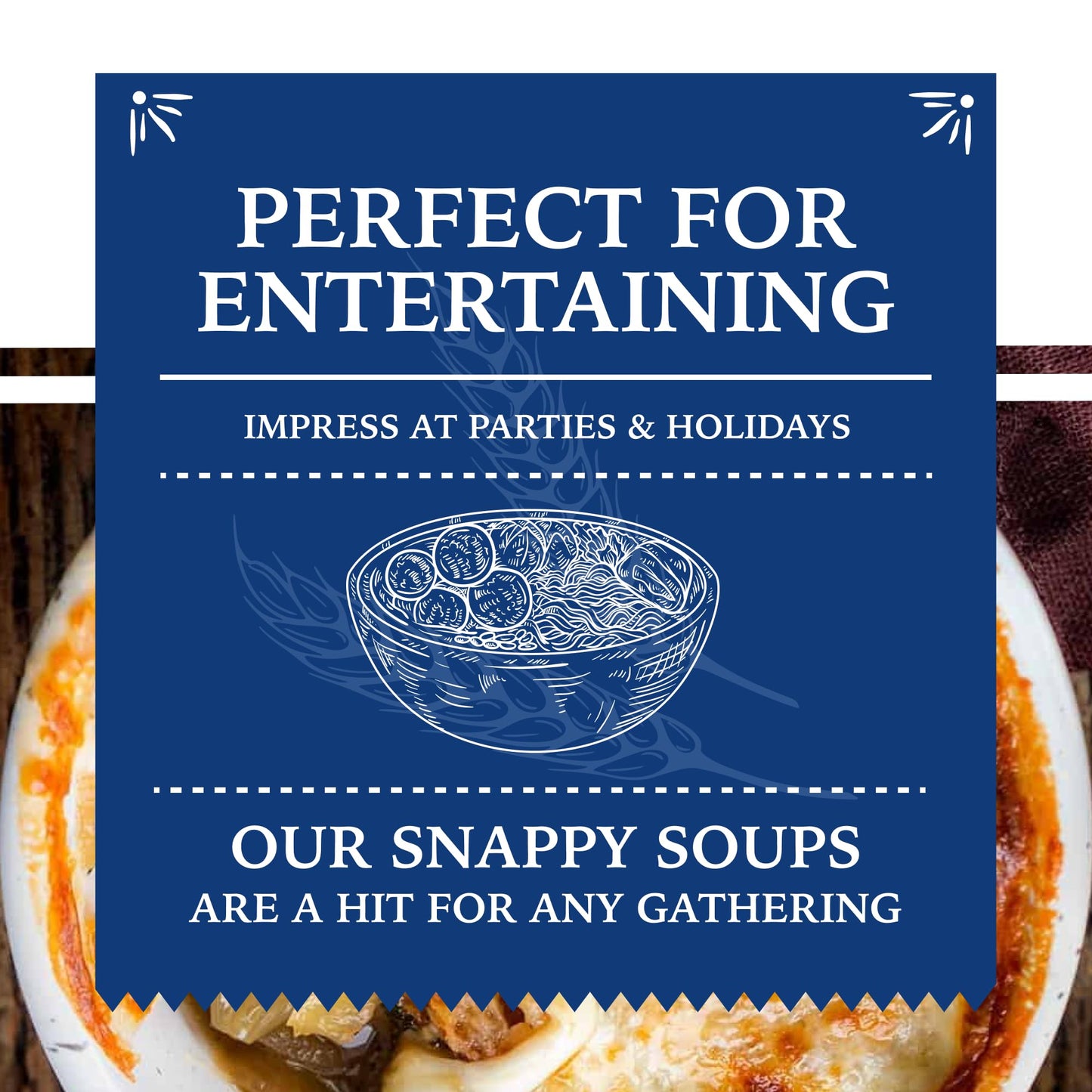Just In Time Gourmet French Onion Soup Mix, 2 Soups in Box, Quick and Easy Fool-proof Recipe, Simple Ingredients, Hearty Flavors, Must-Have Pantry Item for Classic Comfort Food