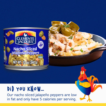 Clemente Jacques Nacho Jalapeno Peppers, Sliced Spicy Jalapeno, 12 oz (Pack of 12)