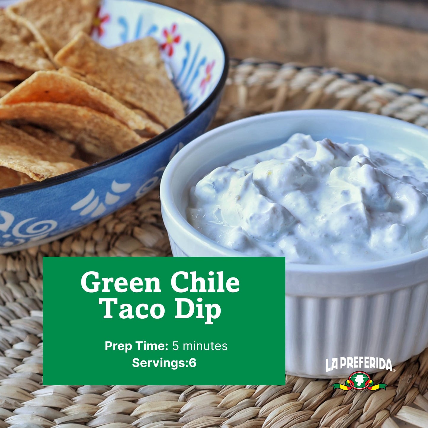 La Preferida Organic Diced Green Chile Peppers Fire-Roasted & Peeled Perfect for Tacos, Casseroles & Nachos, 4oz. (Pack of 6)