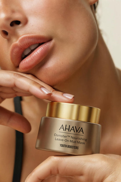 AHAVA Osmoter, Nourishing Leave-On Mud Mask 50ml – Hydrating & Purifying Face Mask with Dead Sea Minerals, Dead Sea Mud & Sea Buckthorn Oil – Restores Skin Barrier & Revives Glow