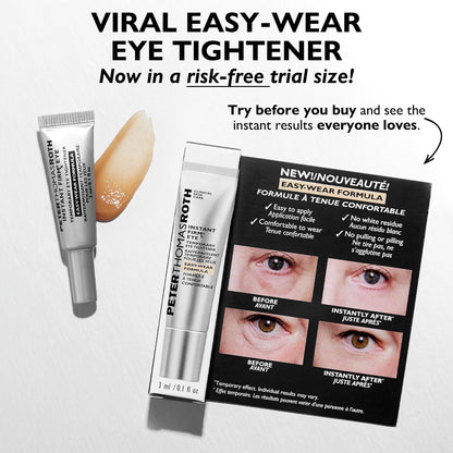 Peter Thomas Roth | Trial-Size Instant FIRMx® Eye Temporary Eye Tightener Easy-Wear Formula | Viral Eye Tightener Cream for Under-Eye Bags & Wrinkles