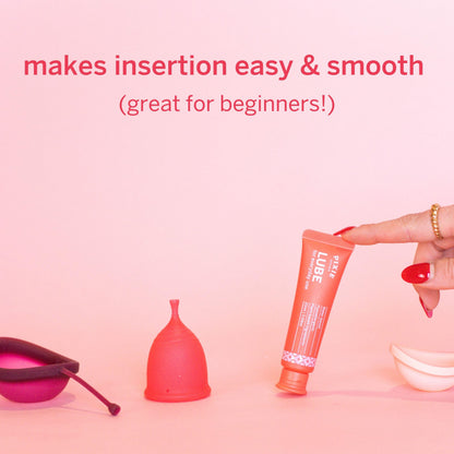 Pixie Menstrual Cup Lube for Feminine Care - Make it Easy to Insert Your Period Cups - All Natural Water Based Lubricant - Very Useful for Menstrual Disc Users (20 ML)