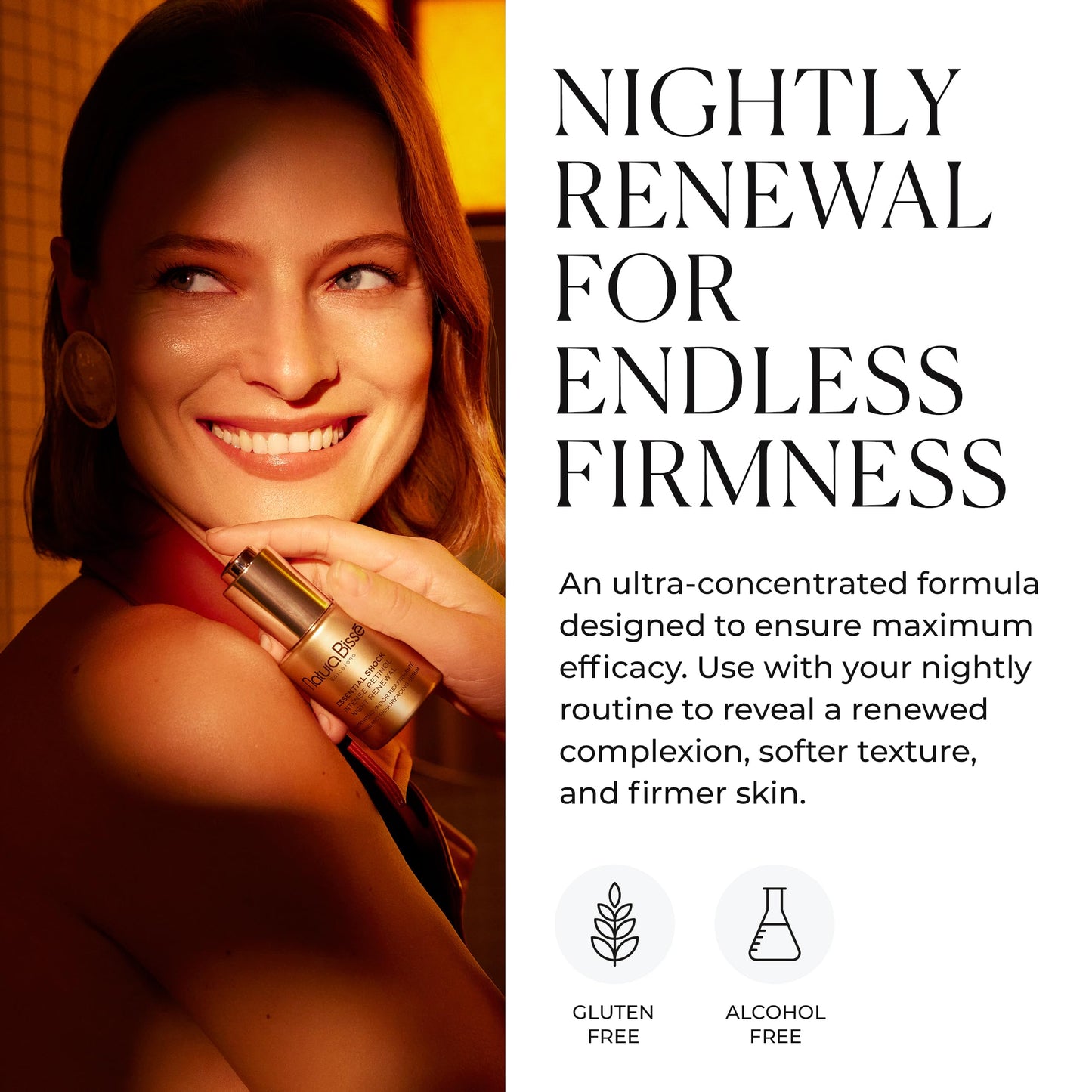 Natura Bissé Essential Shock Intense Retinol Night Renewal Serum, Firming & Resurfacing Serum, Hydrates, Firms & Rejuvenates, For All Skin Types, 1 Oz