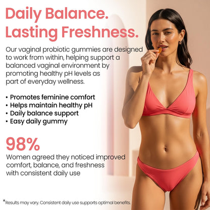 Vaginal Probiotics Gummies | ph Balance for Women | Prebiotics and Probiotics for Women | Pineapple Gummies for Women for ph Balance and Vaginal Health | Vaginal Odor Control 60 Gummies