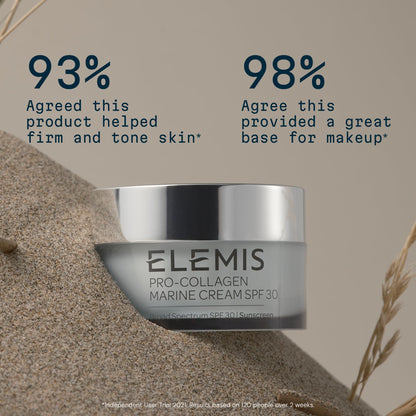 ELEMIS Pro-Collagen Marine Cream SPF 30, Lightweight Anti-Wrinkle Daily Facial Moisturizer