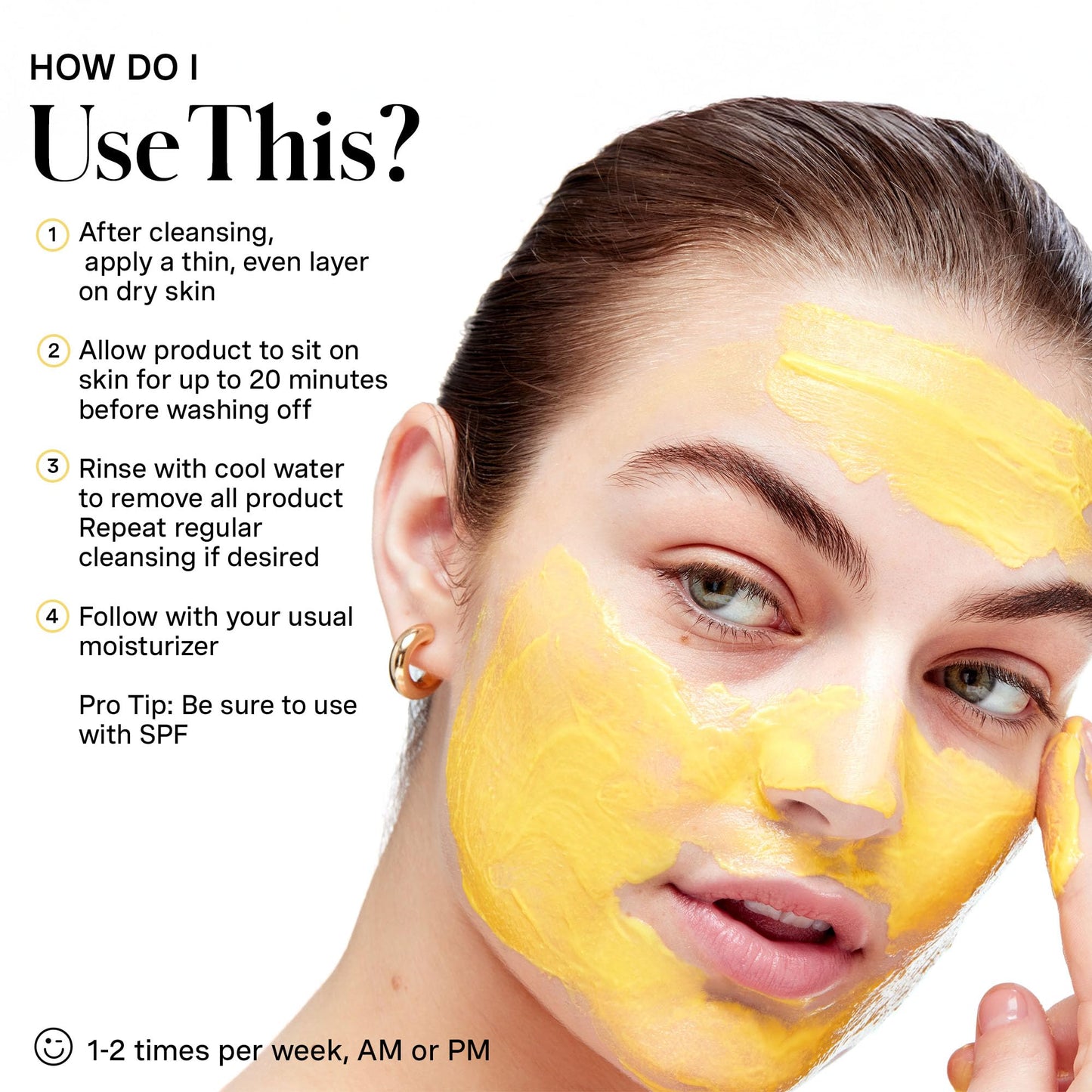Kate Somerville Mega-C 30% Vitamin C Brightening Facial Mask – Clinic-Grade Treatment to Brighten, Even Skin Tone & Firm, 2 Fl Oz