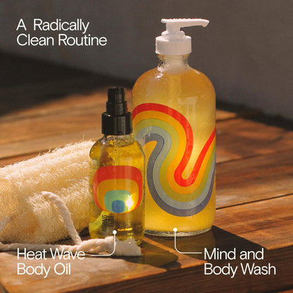 Bathing Culture, Organic Heat Wave Body Oil, Organic Body Oil for Women and Men, After Shower Moisturizer, Natural, Biodegradable, Vegan Personal Care, Nude Beach Scent, 4 fl oz
